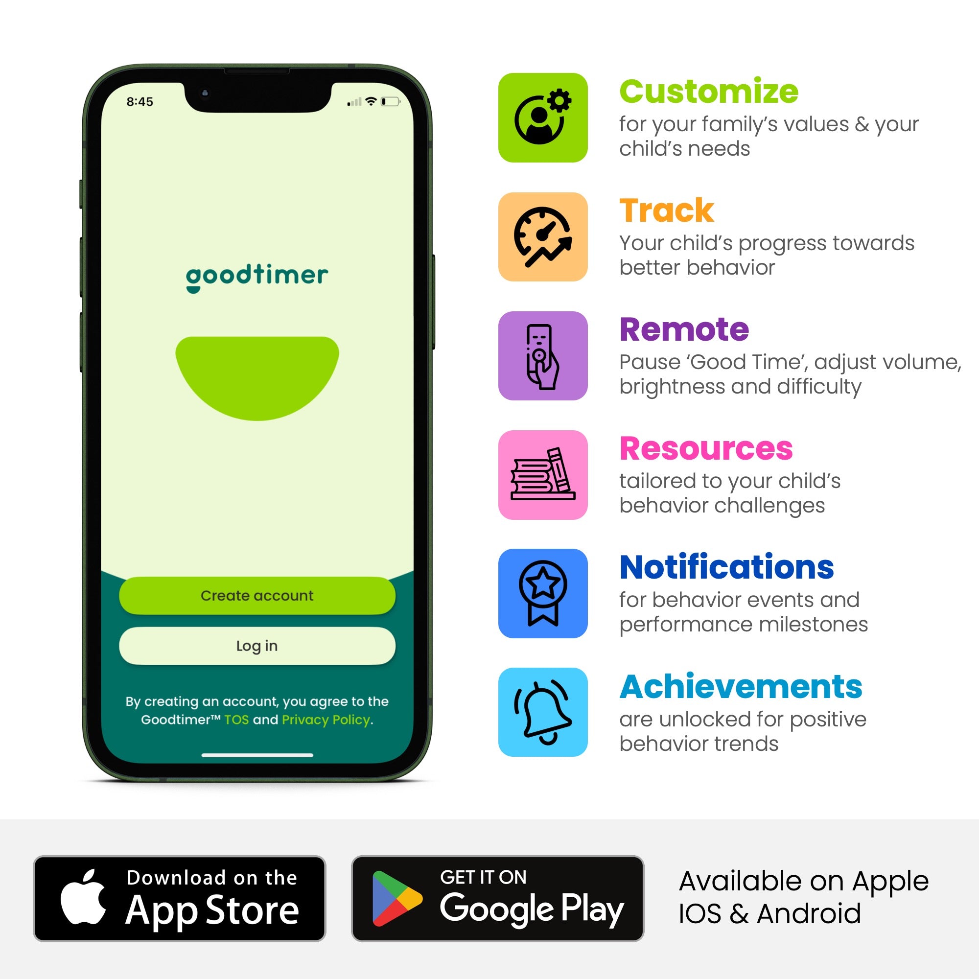 Goodtimer App for IOS and Android